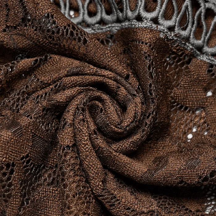 EVEs SECRETS Stylish Brown Fringe Lace Pants with a Gothic Twist Female Sex Toys