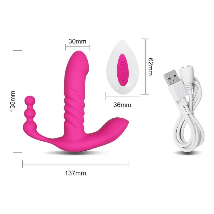 EVEs SECRETS Wireless Remote Automatic Thrusting Dildo GSpot Clitoris Stimulator Vibrator For Women Female Sex Toys