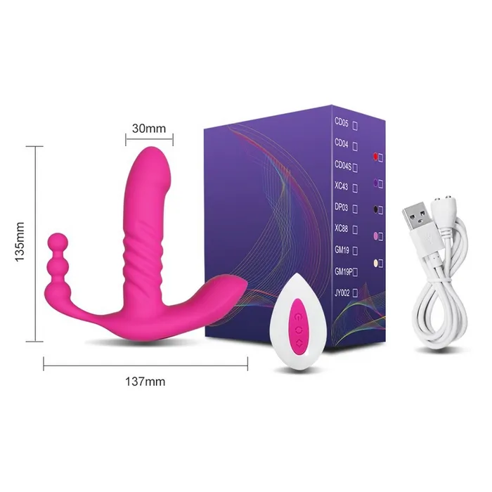 EVEs SECRETS Wireless Remote Automatic Thrusting Dildo GSpot Clitoris Stimulator Vibrator For Women Female Sex Toys
