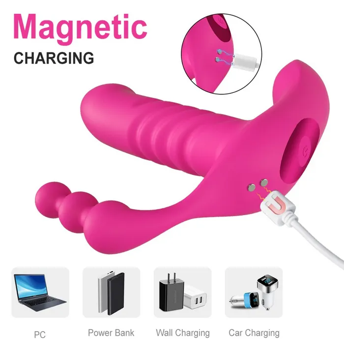 EVEs SECRETS Wireless Remote Automatic Thrusting Dildo GSpot Clitoris Stimulator Vibrator For Women Female Sex Toys
