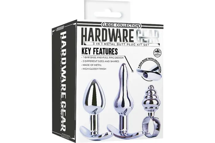 EXCELLENT POWER Anal HARDWARE GEAR 3 IN 1 BUTTPLUG KIT SET