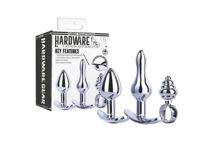 EXCELLENT POWER Anal HARDWARE GEAR 3 IN 1 BUTTPLUG KIT SET