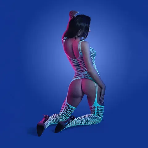 FANTASY LINGERIE Bodystockings Playsuits GLOW TIMELAPSE BODYSTOCKING