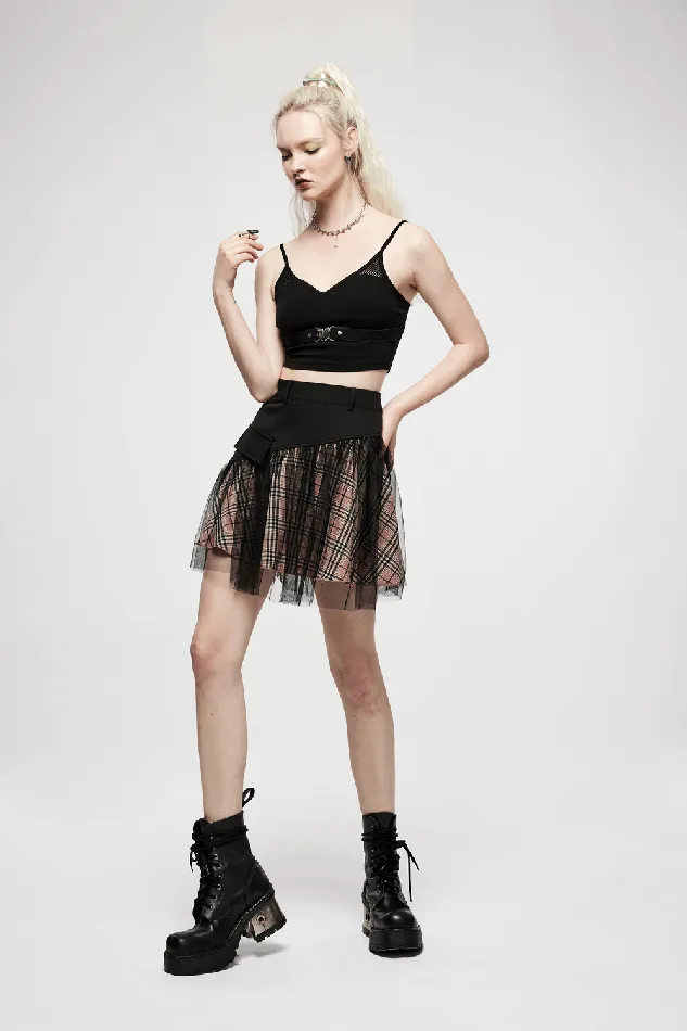 Female Sex Toys EVEs SECRETS Gothic HighWaisted Mini Skirt with Mesh Detailing