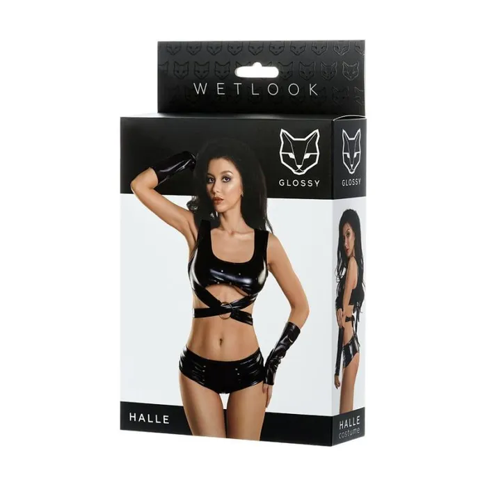 Glossy Anal Glossy Wetlook 3 Pc Set Halle Large Black Glossy Anal Glossy Wetlook 3 Pc Set Halle Large Black