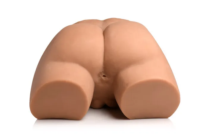 Jock Vibrating Squeezing Torso Masturbator with Posable 7 in Dildo Curve Toys Male Sex Toys