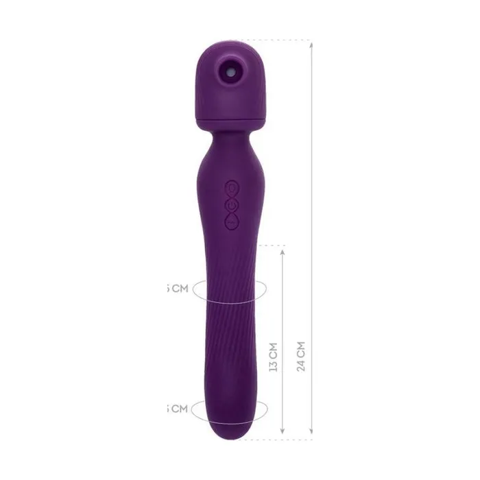 JOS Female Sex Toys JOS Kisom 2 In 1 Wand Stimulator Violet