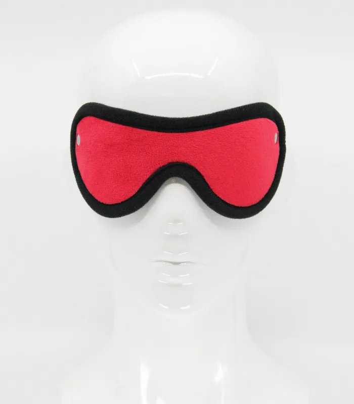 Love in Leather Anal Red Soft Faux Fur Blindfold with Soft Black Edging One SizeRed Love in Leather Anal Red Soft Faux Fur Blindfold with Soft Black Edging One SizeRed