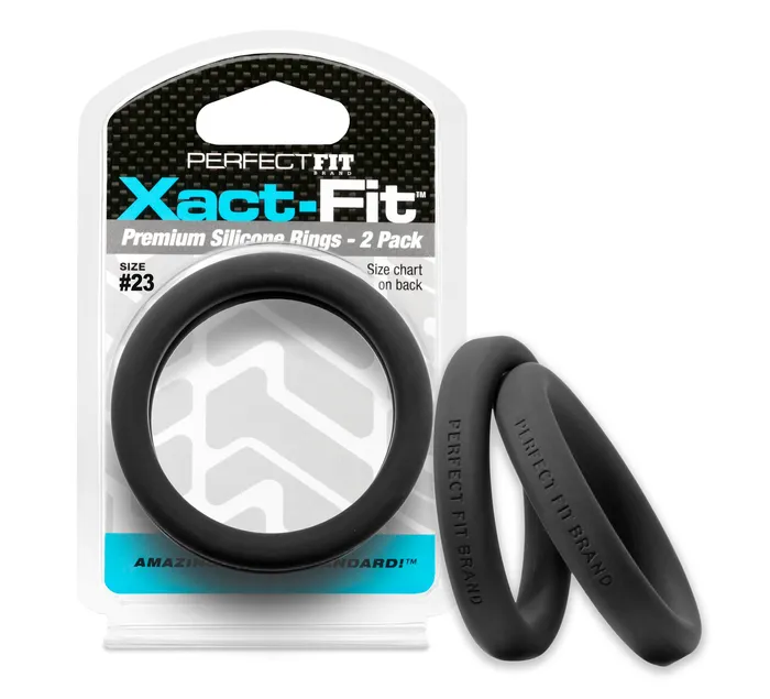 Male Sex Toys LonBrook XactFit 23 Cock Ring 2 Pack