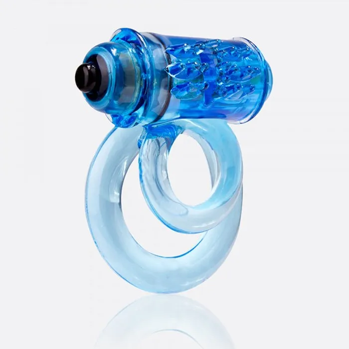 Male Sex Toys Screaming O Screaming O DoubleO 6 Vibrating C Ring Blue