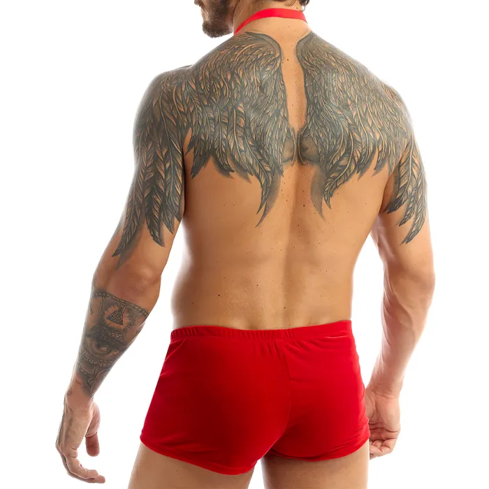 Mens Christmas Fancy Cosplay Costume Sexy RolePlay Red Underwear EVEs SECRETS Anal