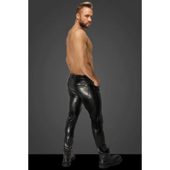Noir Anal Snake Wetlook Long Pants with Back Pockets Medium Black Noir Anal Snake Wetlook Long Pants with Back Pockets Medium Black