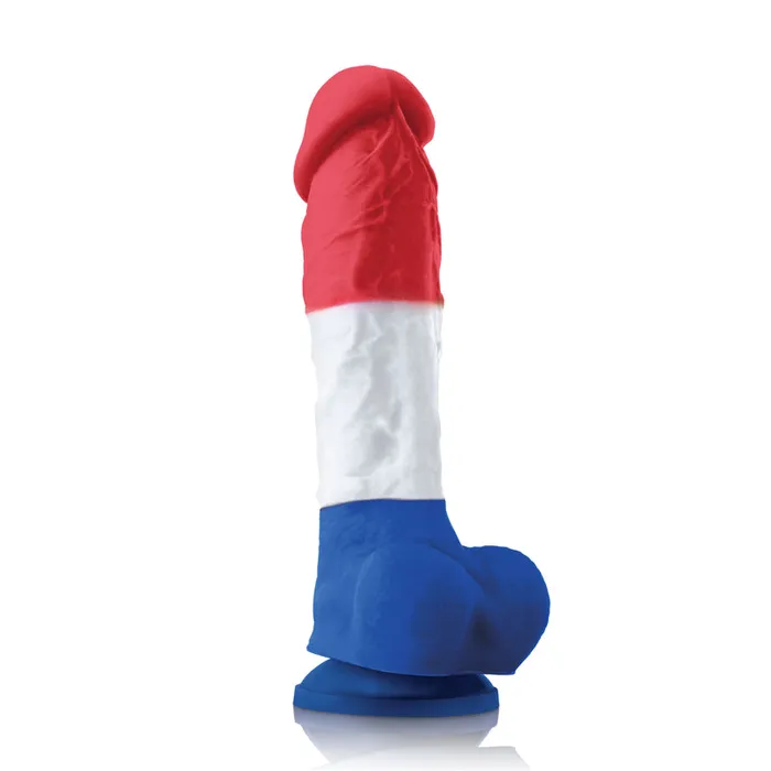 NS Novelties Colours Pleasures TriColor 8 Silicone Dildo Dildos