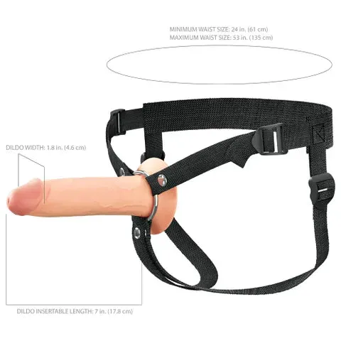 PIPEDREAM Female Sex Toys FANTASY XTENSIONS 7 HOLLOW STRAPON