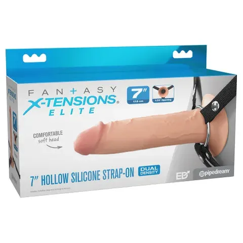 PIPEDREAM Female Sex Toys FANTASY XTENSIONS 7 HOLLOW STRAPON