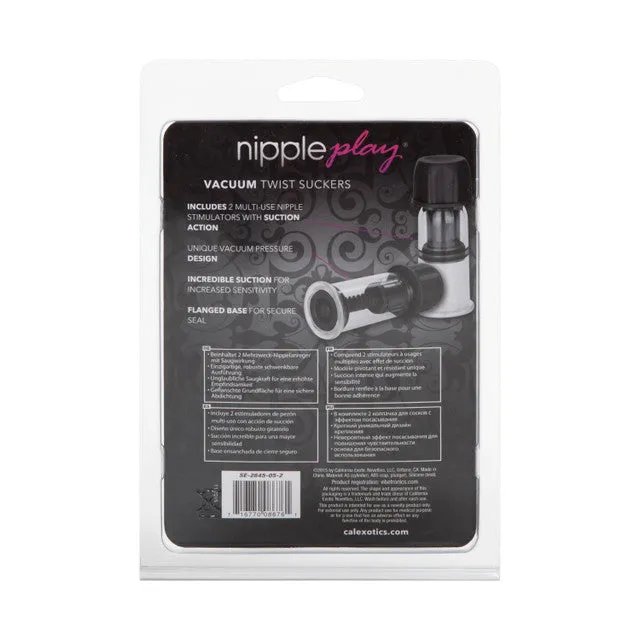 SASS Anal Nipple Play VACUUM TWIST SUCKERS Black