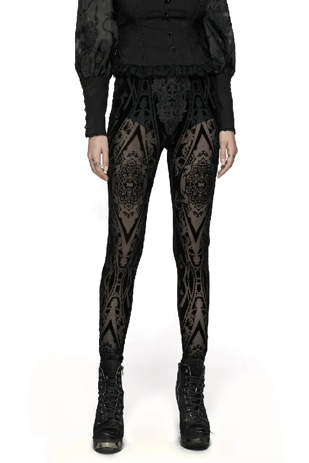 Sexy Mesh Leggings with Pattern and Flocked Accents EVEs SECRETS Male Sex Toys Sexy Mesh Leggings with Pattern and Flocked Accents EVEs SECRETS Male Sex Toys
