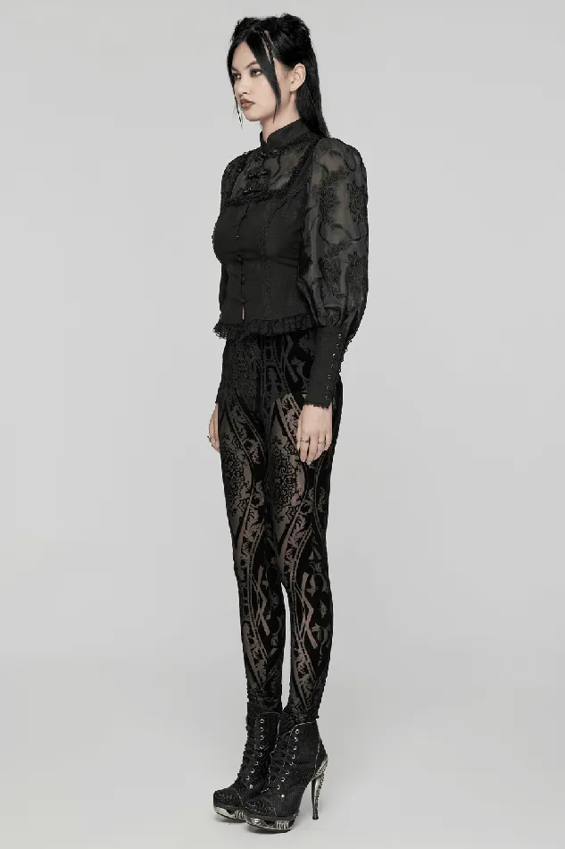 Sexy Mesh Leggings with Pattern and Flocked Accents EVEs SECRETS Male Sex Toys