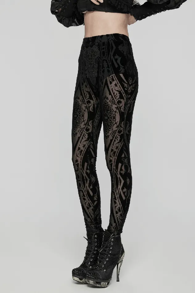 Sexy Mesh Leggings with Pattern and Flocked Accents EVEs SECRETS Male Sex Toys