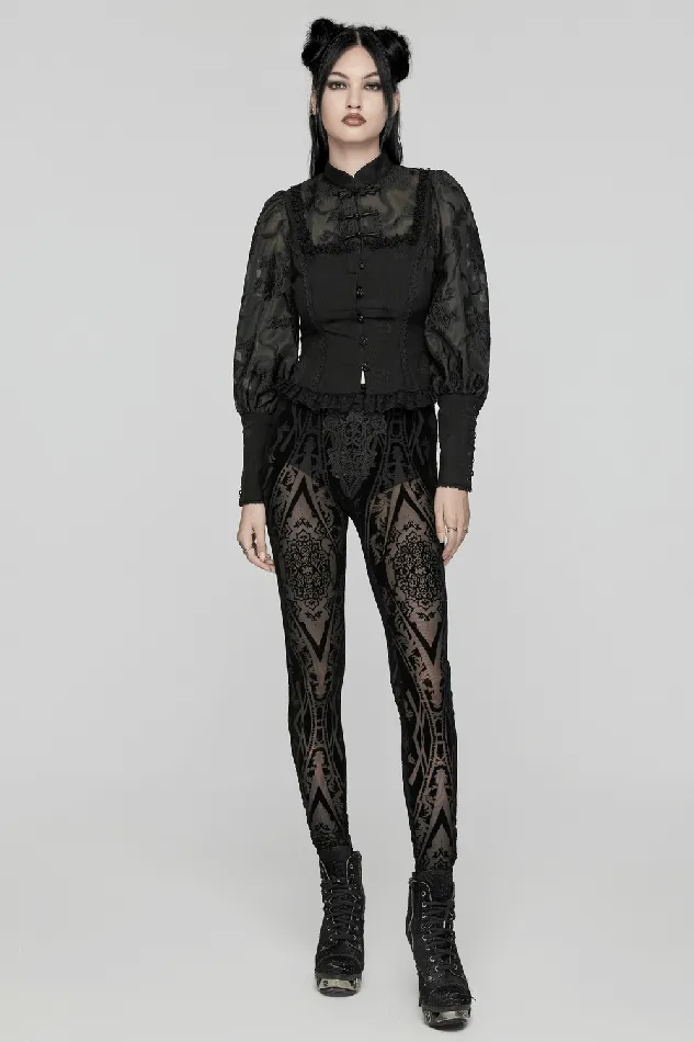 Sexy Mesh Leggings with Pattern and Flocked Accents EVEs SECRETS Male Sex Toys