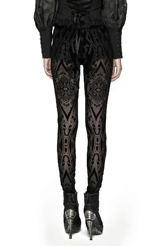 Sexy Mesh Leggings with Pattern and Flocked Accents EVEs SECRETS Male Sex Toys