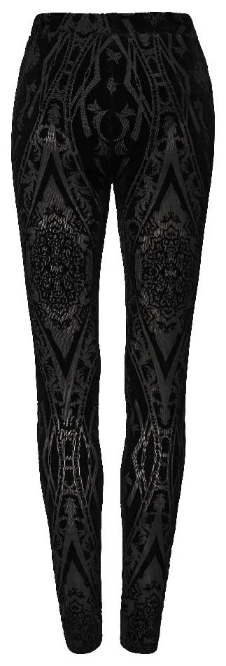 Sexy Mesh Leggings with Pattern and Flocked Accents EVEs SECRETS Male Sex Toys