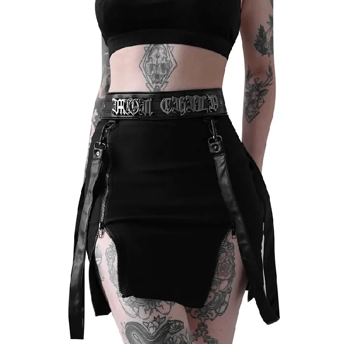 Sexy Womens Mini Skirt Black High Waist Skirt with Zipper Erotic Clothing for Ladies EVEs SECRETS Anal