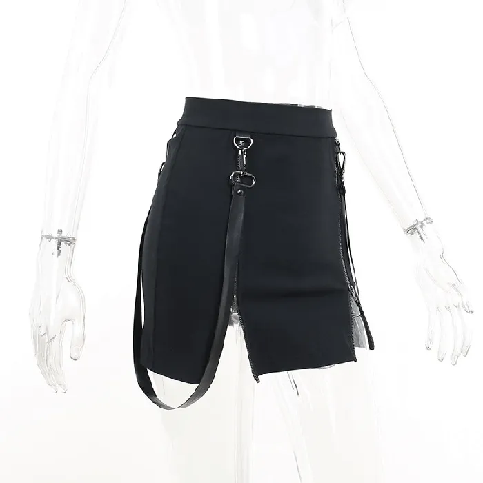 Sexy Womens Mini Skirt Black High Waist Skirt with Zipper Erotic Clothing for Ladies EVEs SECRETS Anal