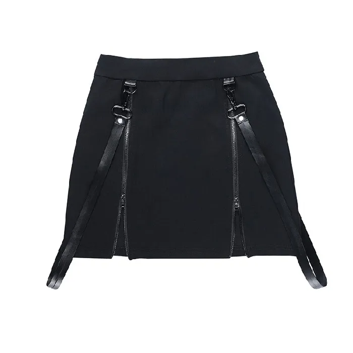 Sexy Womens Mini Skirt Black High Waist Skirt with Zipper Erotic Clothing for Ladies EVEs SECRETS Anal