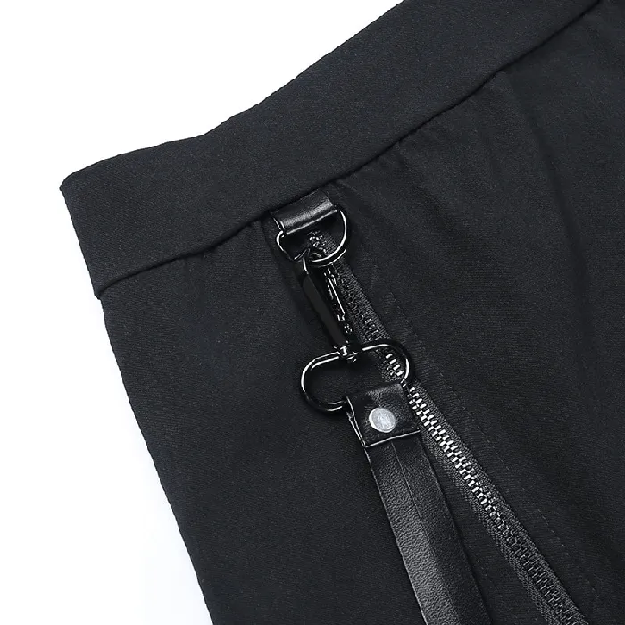 Sexy Womens Mini Skirt Black High Waist Skirt with Zipper Erotic Clothing for Ladies EVEs SECRETS Anal