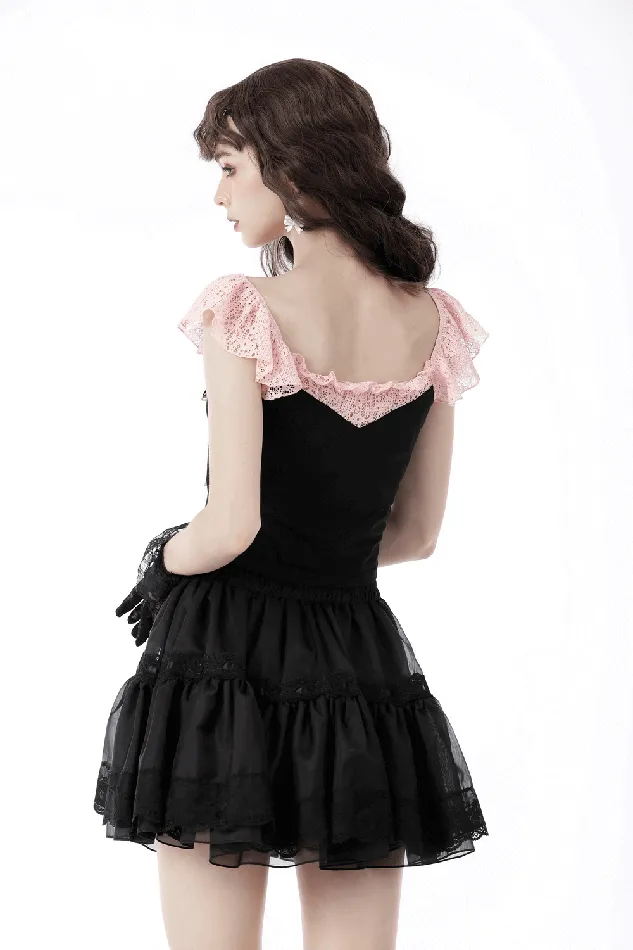 Sophisticated Black Skirt Adorned with Bow Accents EVEs SECRETS Anal