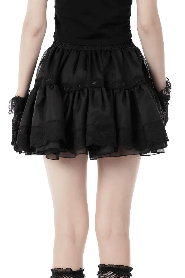 Sophisticated Black Skirt Adorned with Bow Accents EVEs SECRETS Anal
