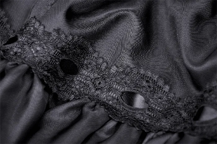 Sophisticated Black Skirt Adorned with Bow Accents EVEs SECRETS Anal