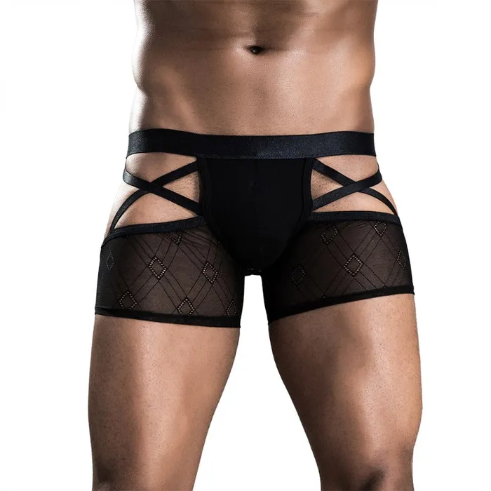 Anal FRISKY BUSINESS SG Skivvies Black Sexy Male Crossed Underwear