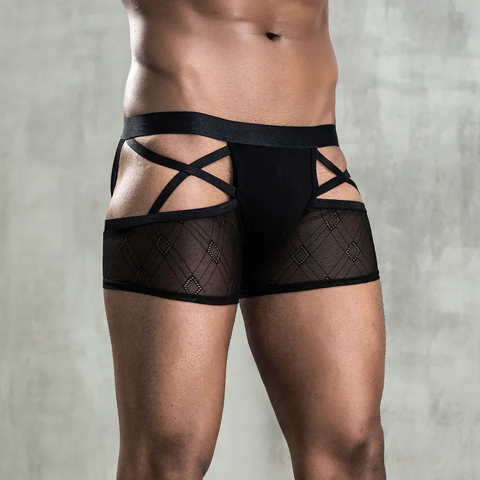 Anal FRISKY BUSINESS SG Skivvies Black Sexy Male Crossed Underwear