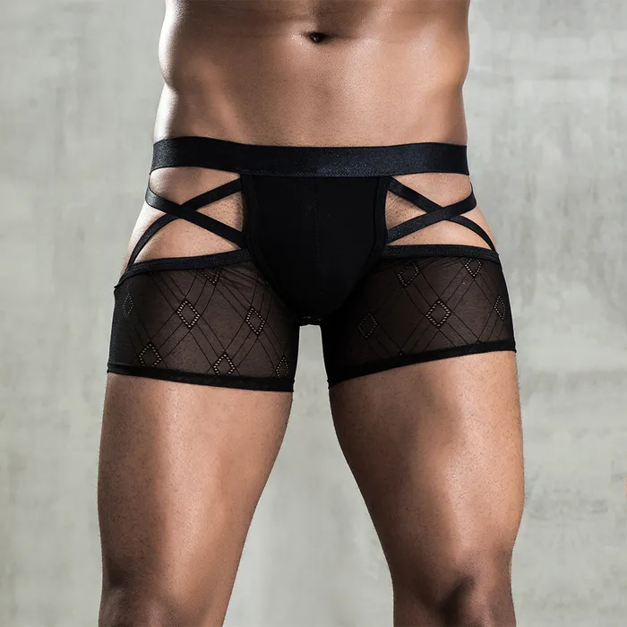 Anal FRISKY BUSINESS SG Skivvies Black Sexy Male Crossed Underwear