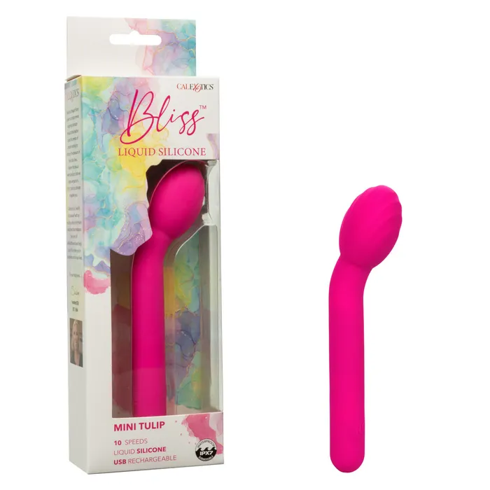 CalExotics Female Sex Toys Bliss Liquid Silicone Mini Tulip Stimulator
