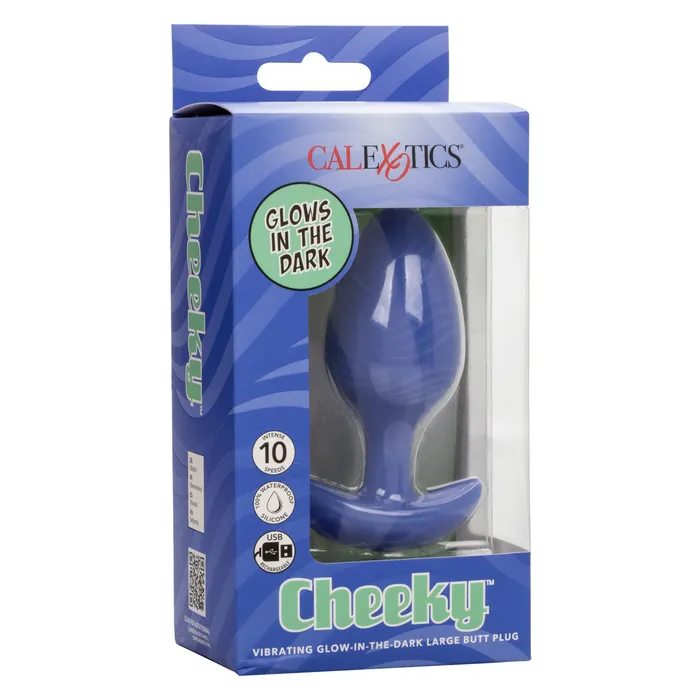 Cheeky Vibrating GlowInTheDark Large Butt Plug CalExotics Anal