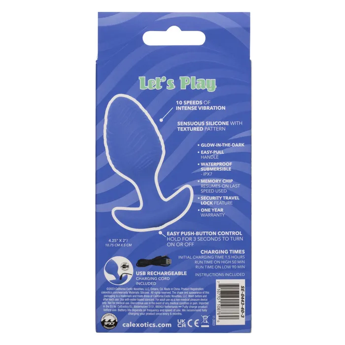 Cheeky Vibrating GlowInTheDark Large Butt Plug CalExotics Anal