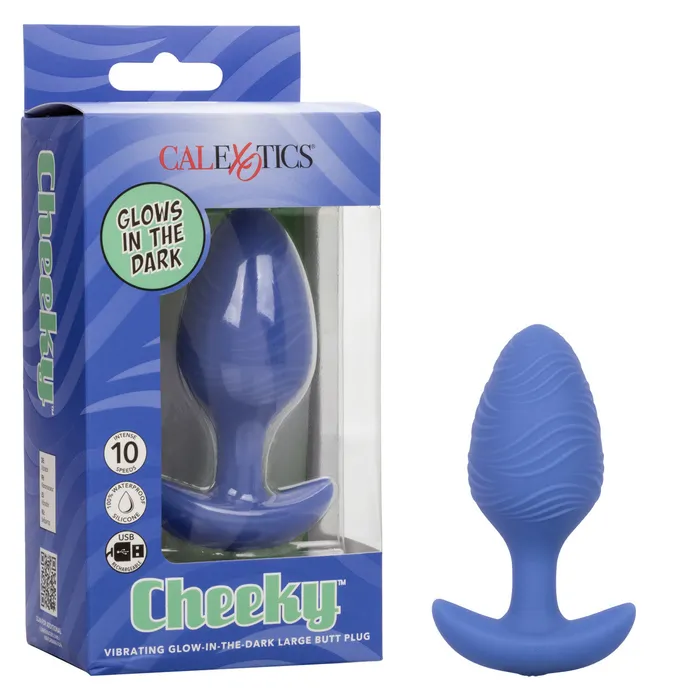 Cheeky Vibrating GlowInTheDark Large Butt Plug CalExotics Anal