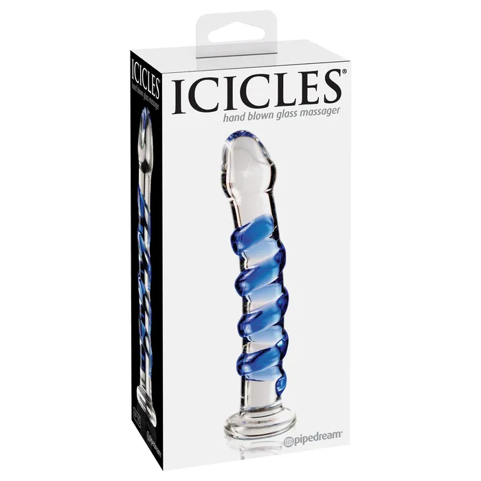 Dildos Icicles Icicles No 5 Twister Swirl Glass Dong