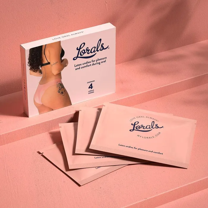 Enhancers Lorals Lorals Dental Dam Latex Panties Bikini 4 Pack Sheer