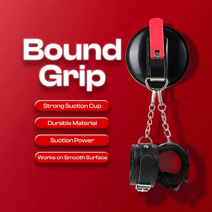 FRISKY BUSINESS SG Male Sex Toys Bound Grip Suction Cup Handcuffs