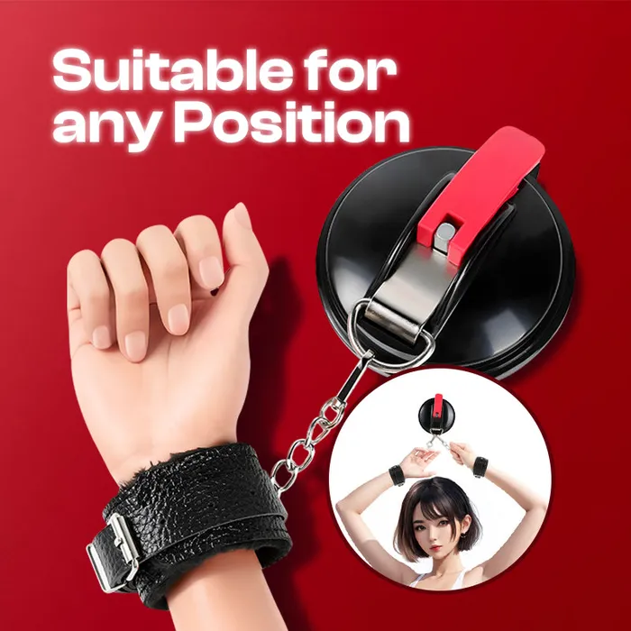 FRISKY BUSINESS SG Male Sex Toys Bound Grip Suction Cup Handcuffs