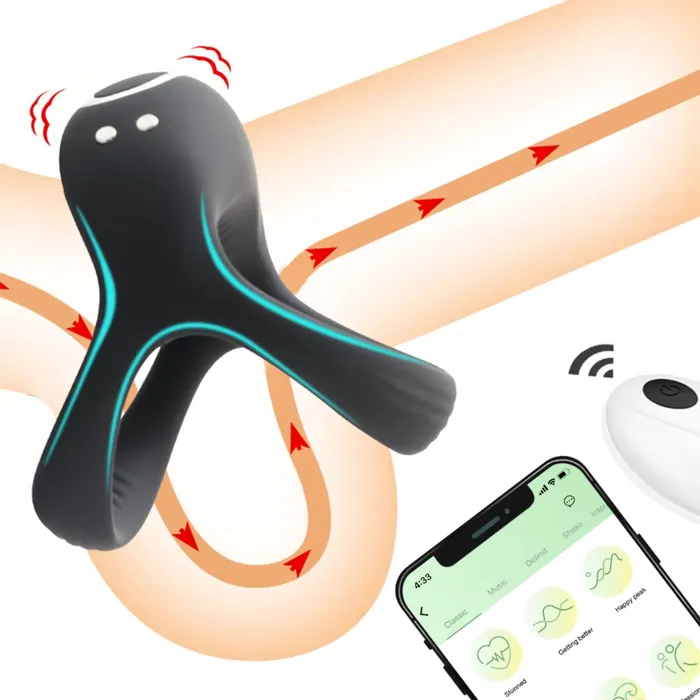House of Chastity Couples Vibrating Cock Ring With Remote or App Control
