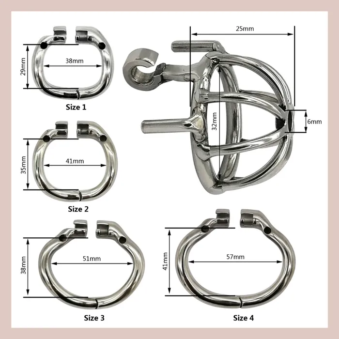 House of Chastity Male Sex Toys Bird Cage Urethral Hinged Chastity Cage