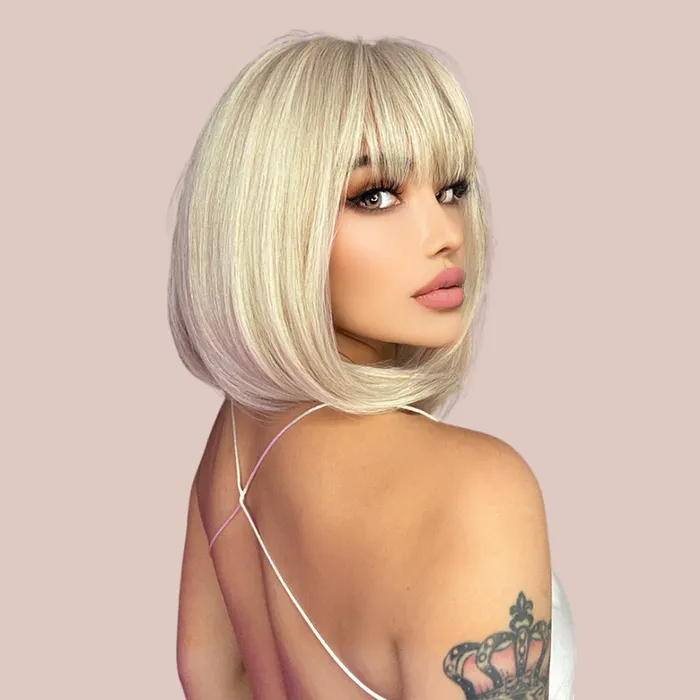 Male Sex Toys House of Chastity HOC1801 Platinum Blonde Bob Wig