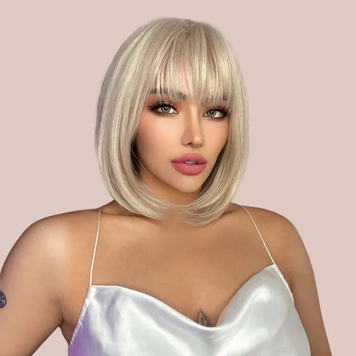 Male Sex Toys House of Chastity HOC1801 Platinum Blonde Bob Wig