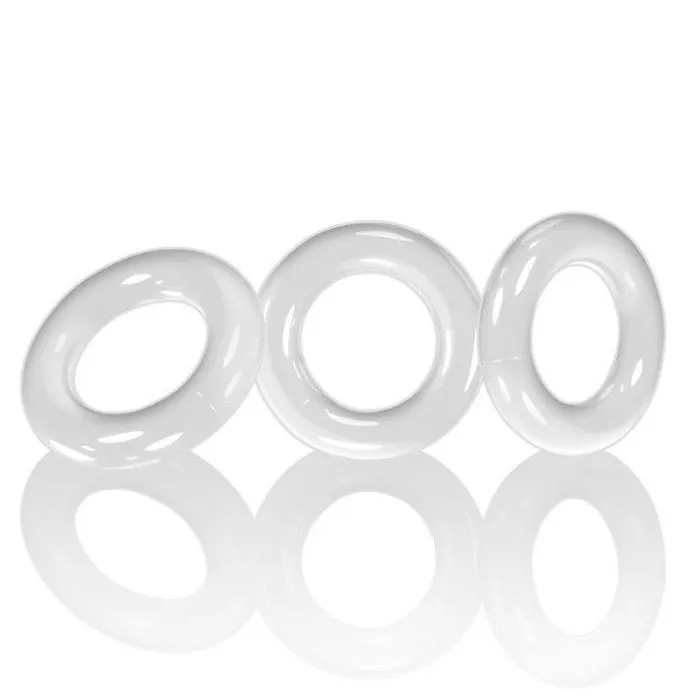 Male Sex Toys Oxballs Oxballs Willy Rings 3 Pack Cock Ring Clear