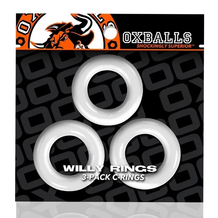 Male Sex Toys Oxballs Oxballs Willy Rings 3 Pack Cock Ring Clear